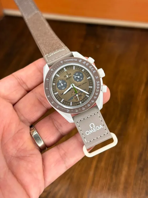 ساعت امگا سواچ تمام کرم | Omega Swatch Watch