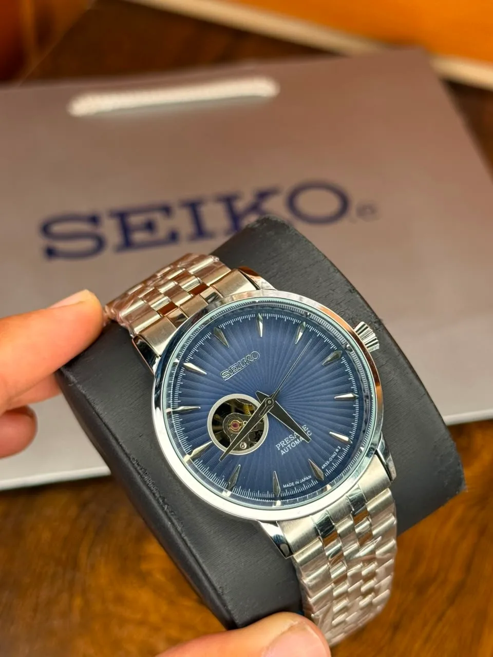 ساعت سیکو اتوماتیک بند استیل صفحه سرمه ای | Seiko ساعت سیکو اتوماتیک بند استیل صفحه سرمه ای | Seiko