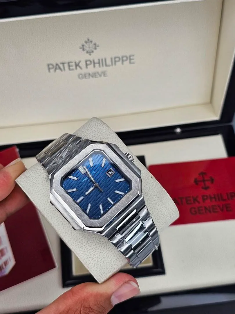 ساعت پتک کوبیتوس بند استیل صفحه سرمه ای | Patek Cubitus ساعت پتک کوبیتوس بند استیل صفحه سرمه ای | Patek Cubitus