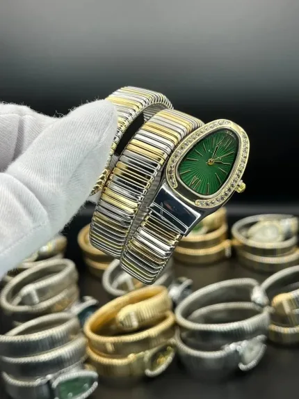 ساعت بولگاری ماری سفید طلایی صفحه سبز | Bvlgari Mari Watch
