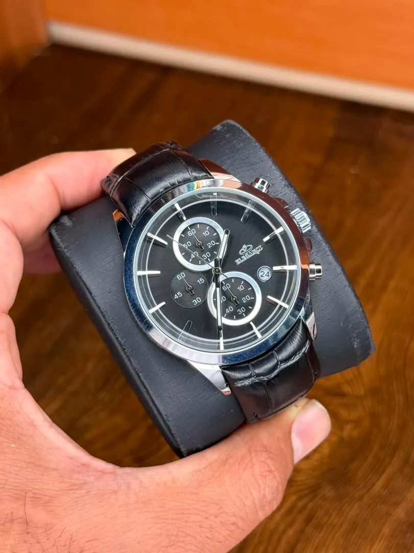 ساعت الگانس سه موتوره مشکی | Elegance Chronograph ساعت الگانس سه موتوره مشکی | Elegance Chronograph